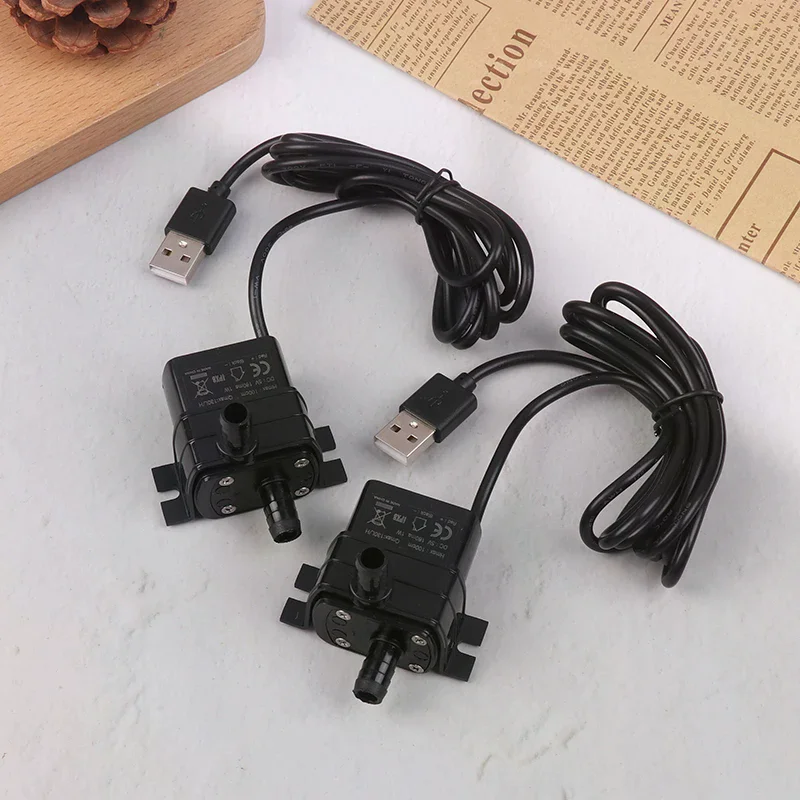 Ultra-quiet Brushless DC USB Water Pump 5V 1W 130L/H Lift 100CM Submersible Fountain Aquarium Circulating Micro Water Pump