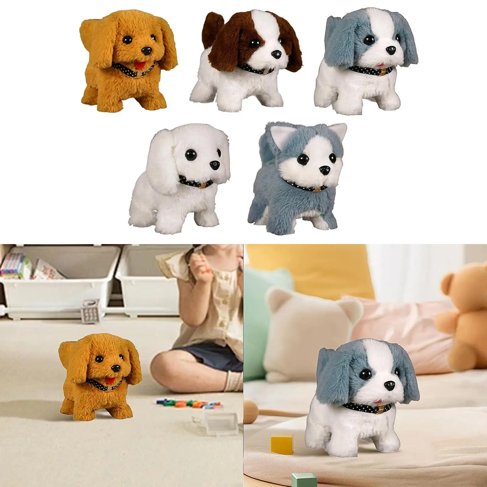 

Электронный плюшевый щенок, мягкая плюшевая игрушка, реалистичный компаньон, плюшевое животное для праздничного подарка, сувениры для вечеринок для мальчиков и девочек