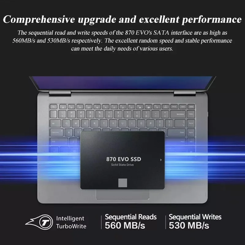 Il più recente disco rigido interno a stato solido 870 EVO 1TB 2TB 4TB 8TB 2,5 pollici SSD 560MB/s SATA 3.0 per laptop desktop MLC PC PS4 PS5