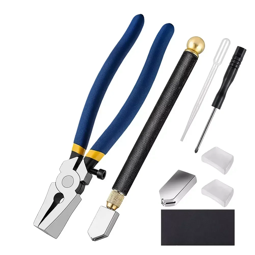 Cutter Kit Glass Tile Stained Glass Supplies With Heavy Duty Glass Running Pliers Porcelain Manual Tile Cutter Construction Tool