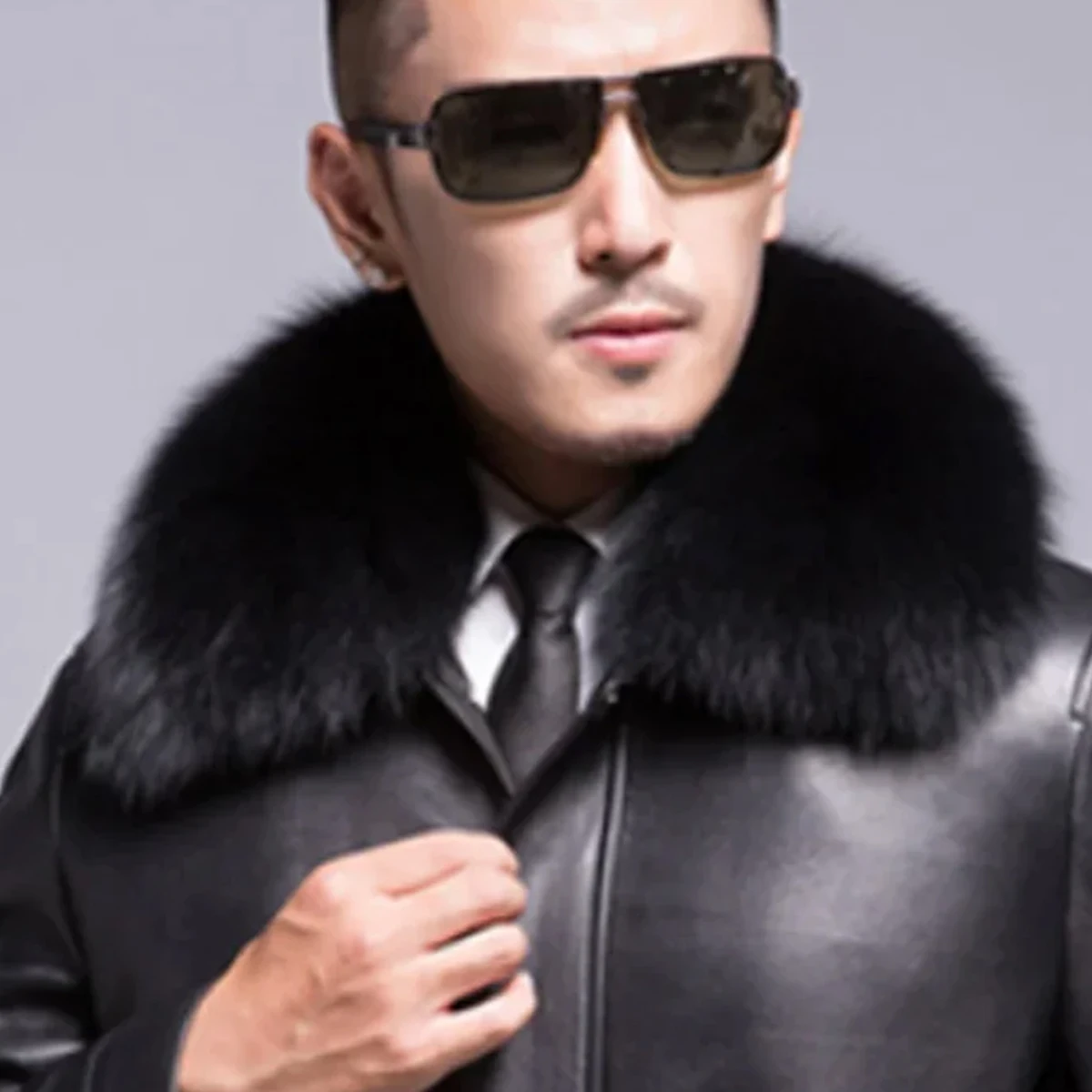 

FEIMANYUAN мужской воротник из натурального норкового меха, новинка 2026, зимние аксессуары, теплый воротник из натурального норкового меха для мужчин