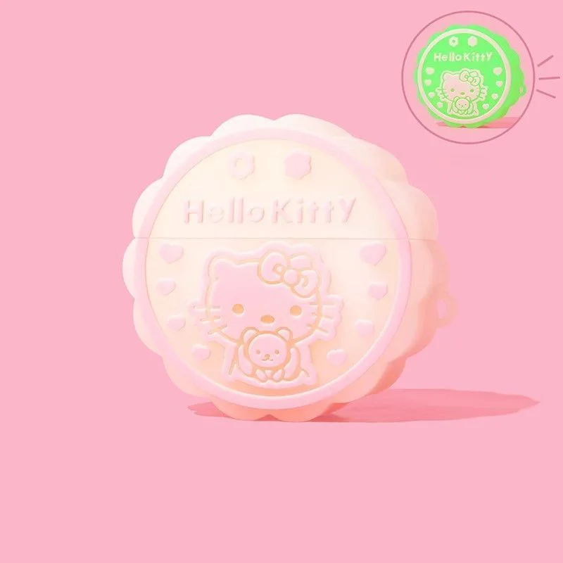 Cute Sanrio Hello Kitty Funny Airpods Case Kawaii Cartoon KT Snow-skin Moon Cake AirPodspro 1 2 3 Creative Cases Toys Girl Gifts