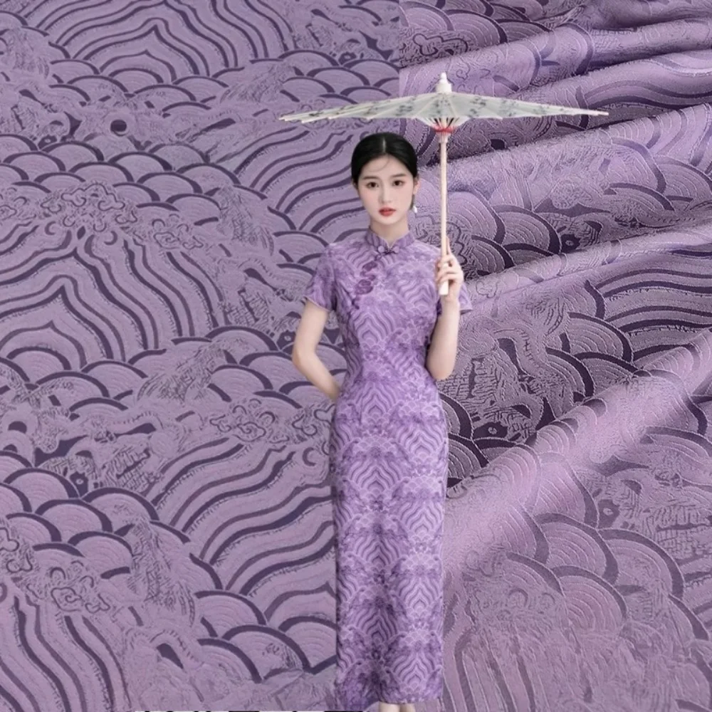 

Ткань с имитацией уксусной кислоты, жаккардовая, мягкая, гладкая, с длинными рукавами, рубашка, одежда, ткань для шитья, ткань «сделай сам», шить на метр