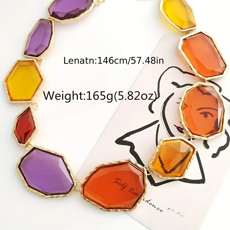 سلسلة خصر ملونة من الأحجار الكريمة الاصطناعية للسيدات ، قلادة مطرزة ، فستان مأدبة بوهيمي ، مجوهرات حفلات ، الأفضل
