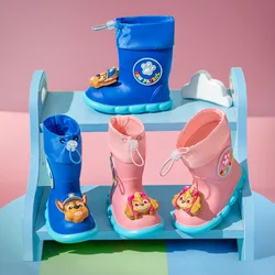 PAW PATROL Buty przeciwdeszczowe Dziewczynki Chłopcy Dziecięce buty przeciwdeszczowe do kostki Wodoodporne buty Okrągłe palce Buty do wody Miękkie buty gumowe dla maluchów