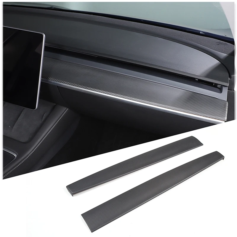 

For 2016-2022 Tesla Model 3/Y real carbon fiber car dashboard decorative panel interior decoration stickers auto accessories