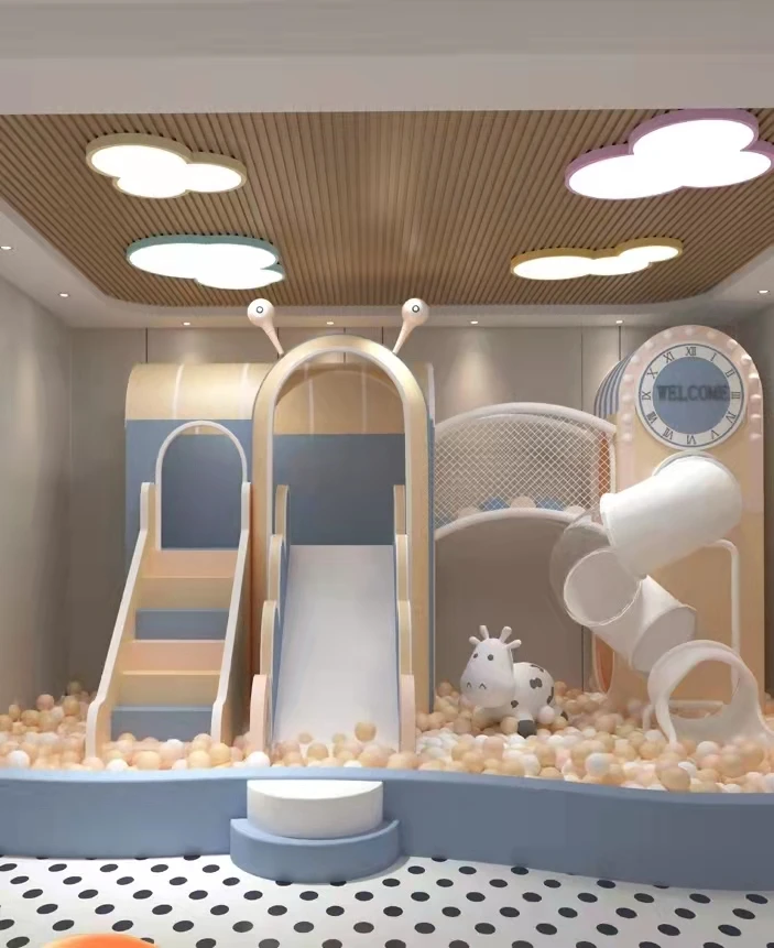 Customized Indoor Playground Equipment Set Neutral Color Soft Climb Slide and Ball Pit for Kids Soft Play Equipmentpromote Sales