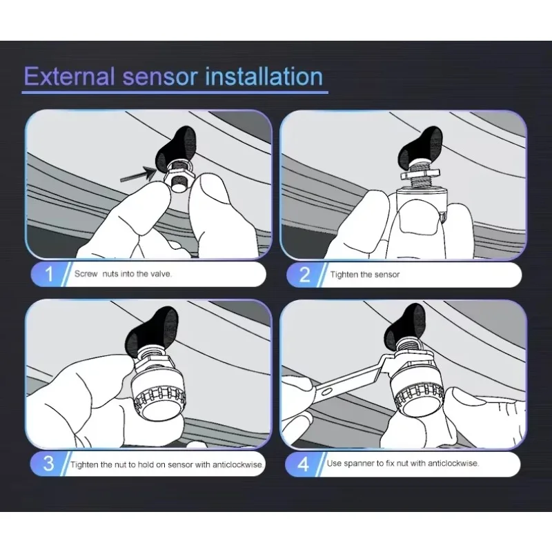 NEW In Stock CAREUD U912 for Toyota Wireless Tire Pressure Indicator 4X External Sensor Tyre Pressure Monitoring Systemm TPMS