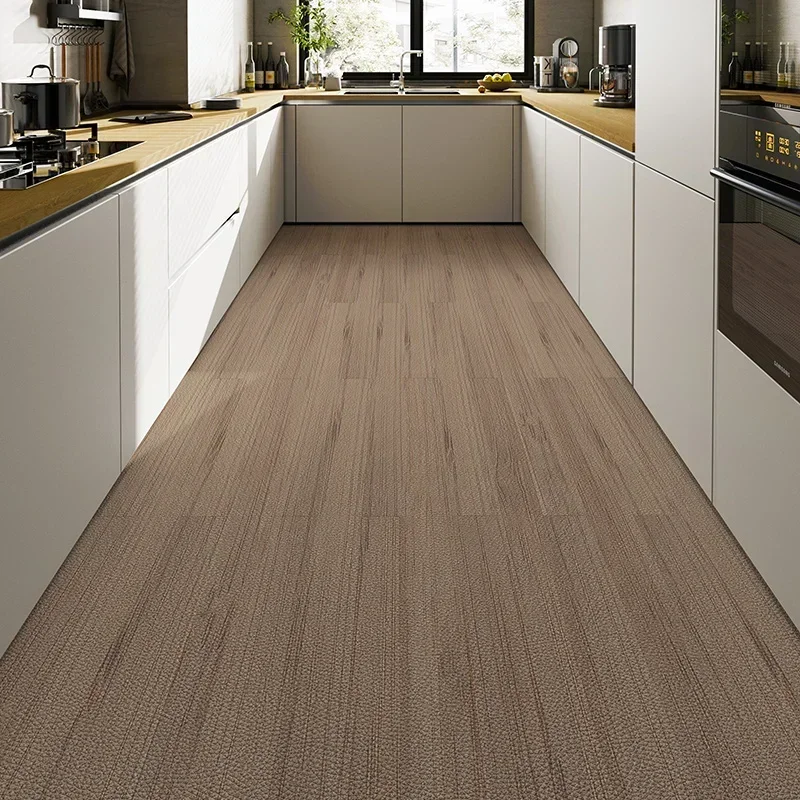 

Imitation Wood Grain PVC Floor Mat, Non-Slip Leather Mats, Vintage Large Area Rug, Kitchen Carpet, Home Decor