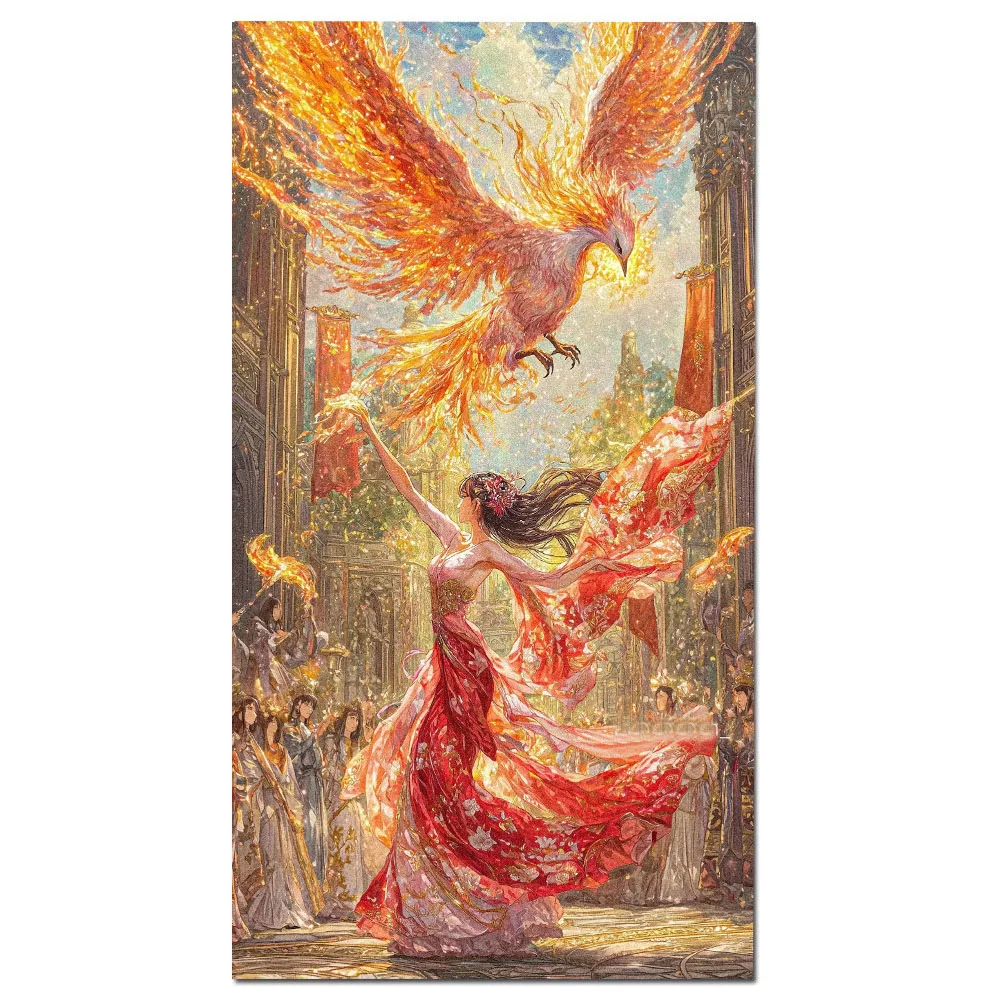 

Набор для вышивания алмазной мозаикой «Феникс и Фея» большого размера, новинка 2026 года, полная квадратная/круглая алмазная вышивка, алмазная живопись своими руками, декор для дома