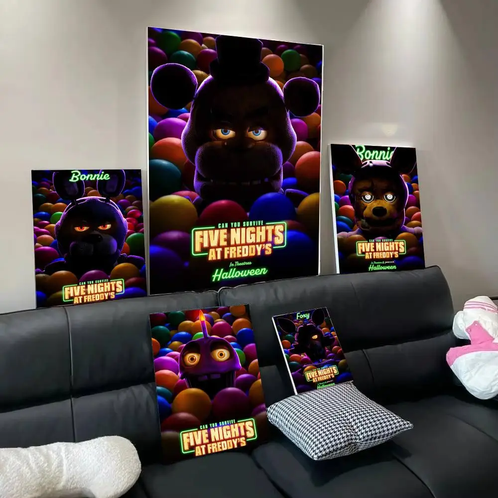 Movie F-Five Nights at Freddys Poster Modern  Wall Art Aesthetic Minimalist Bedroom Decor Cafe Home Gift