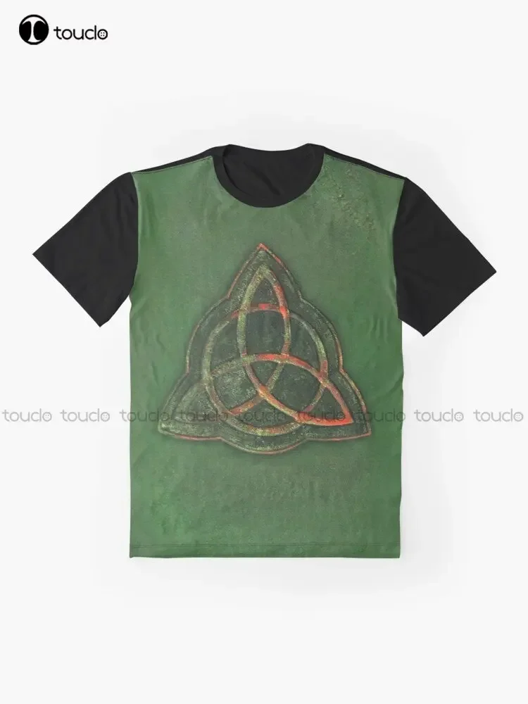 Book Of Shadows - Charmed Triquetra Design Graphic T-Shirt Custom Aldult Teen Unisex Digital Printing Tee Shirts Custom Gift