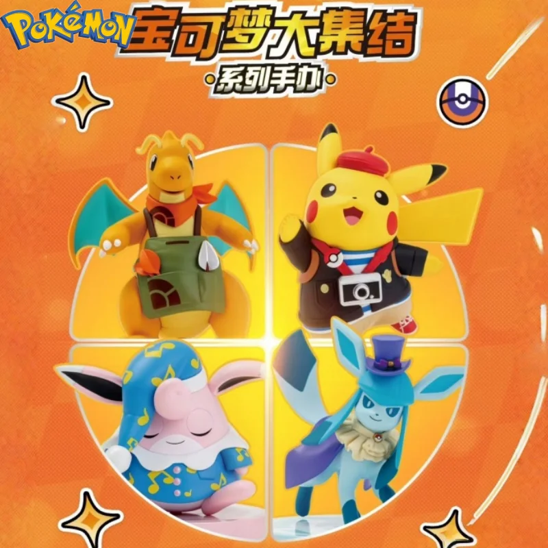 ポケモンユニットシリーズ-アクションフィギュアセット-ピカチュウ-ドラゴナイト-ジグザグパフ-グレイシア-アニメ-コレクタブルドール-子供向けギフト