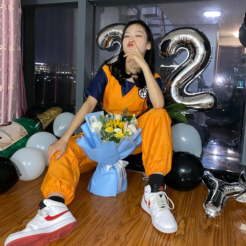 loween Costume Cosplay Abbigliamento per adulti Acoria Son Goku Costume per bambini Par Prop Tradizionale cinese Sta...