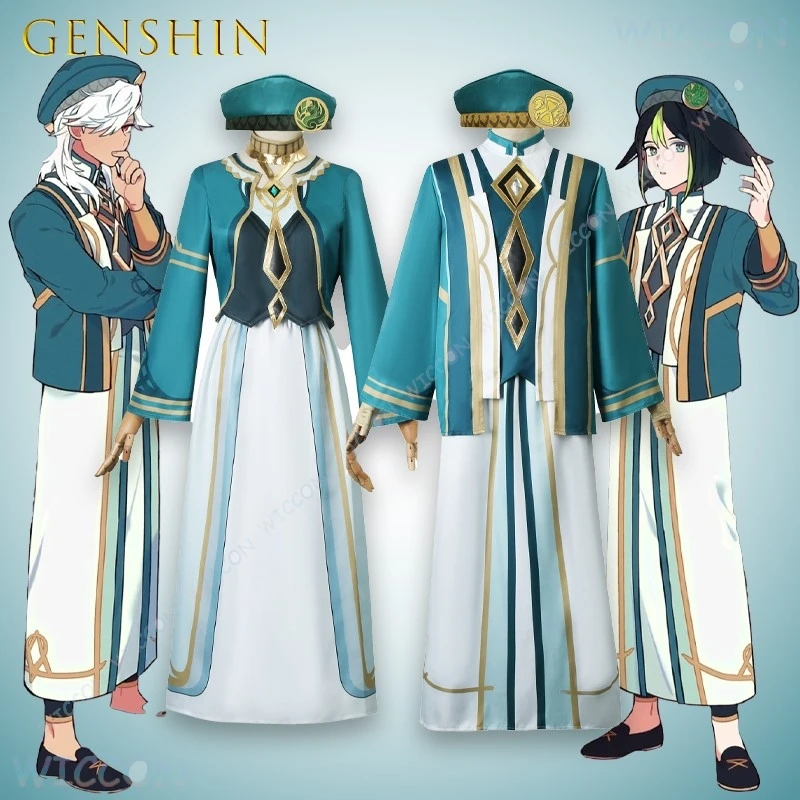 

‌‌‌‌‌‌‌‌‌‌‌‌‌‌Genshin Impact Akademiya Uniform Cosplay Costume Sumeru Scholar Outfit Alhaitham Cyno NPC Robe Anime Game Officia‌