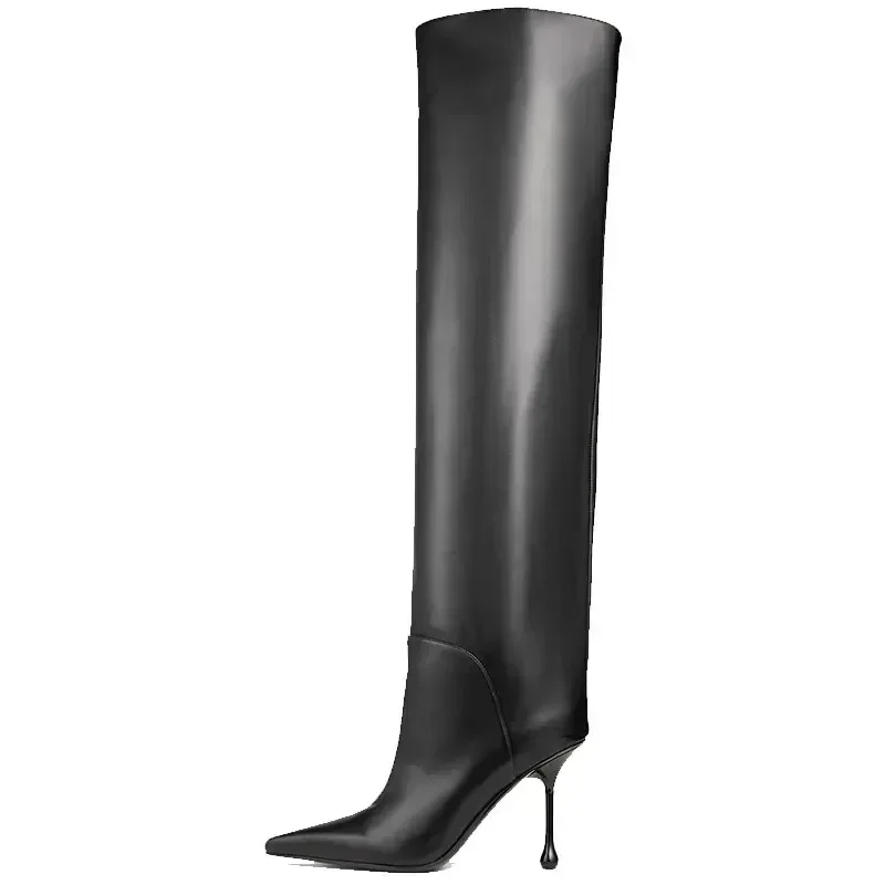 2024 Autumn/Winter New High Heel Over Knee Long Boots Fashion Pointed Thigh Boots Women\'s 34-44 Large Comfort Long Boots