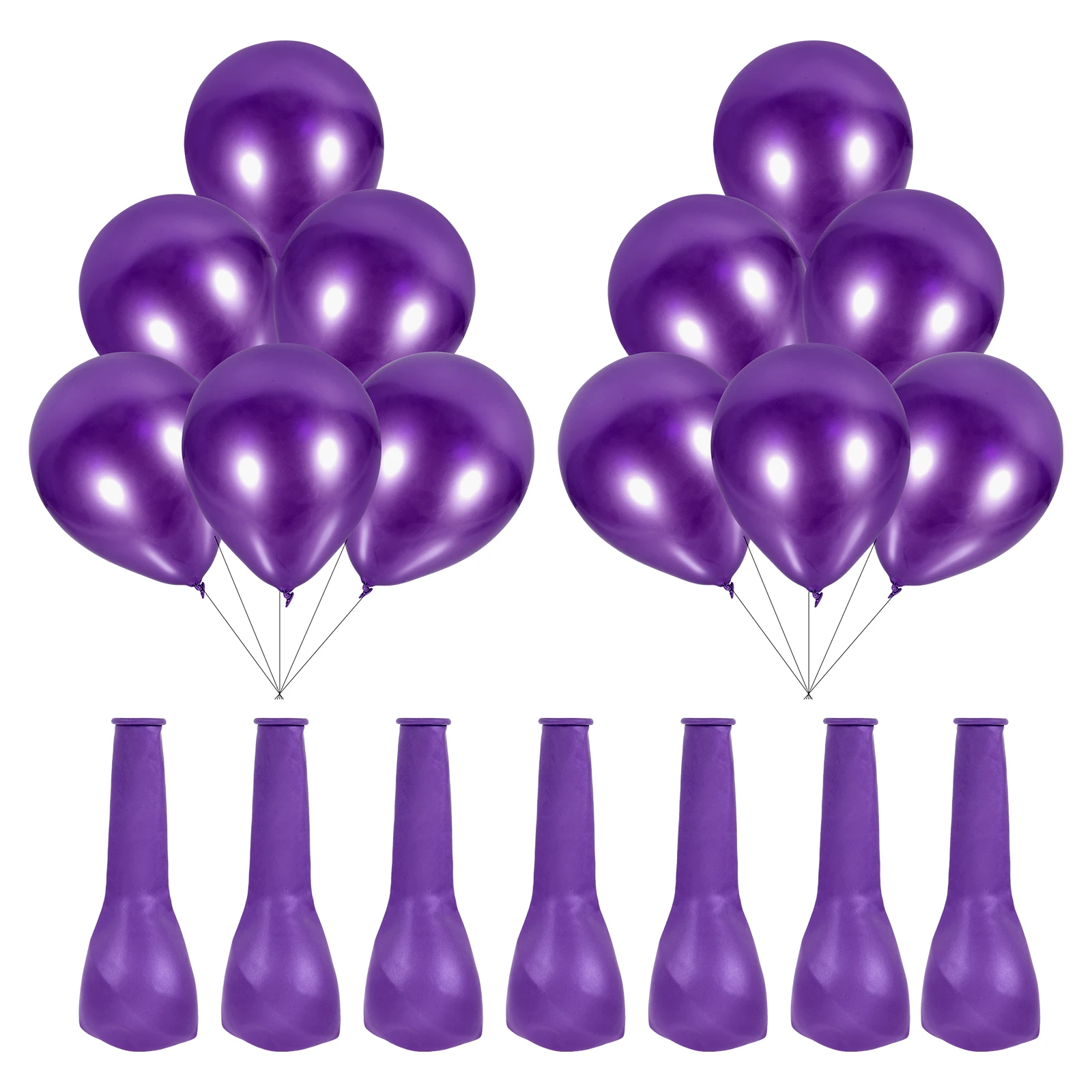 

50 Pcs Metal Latex Balloons Party Decorations Large Festival Decorative for Modelling Colourful