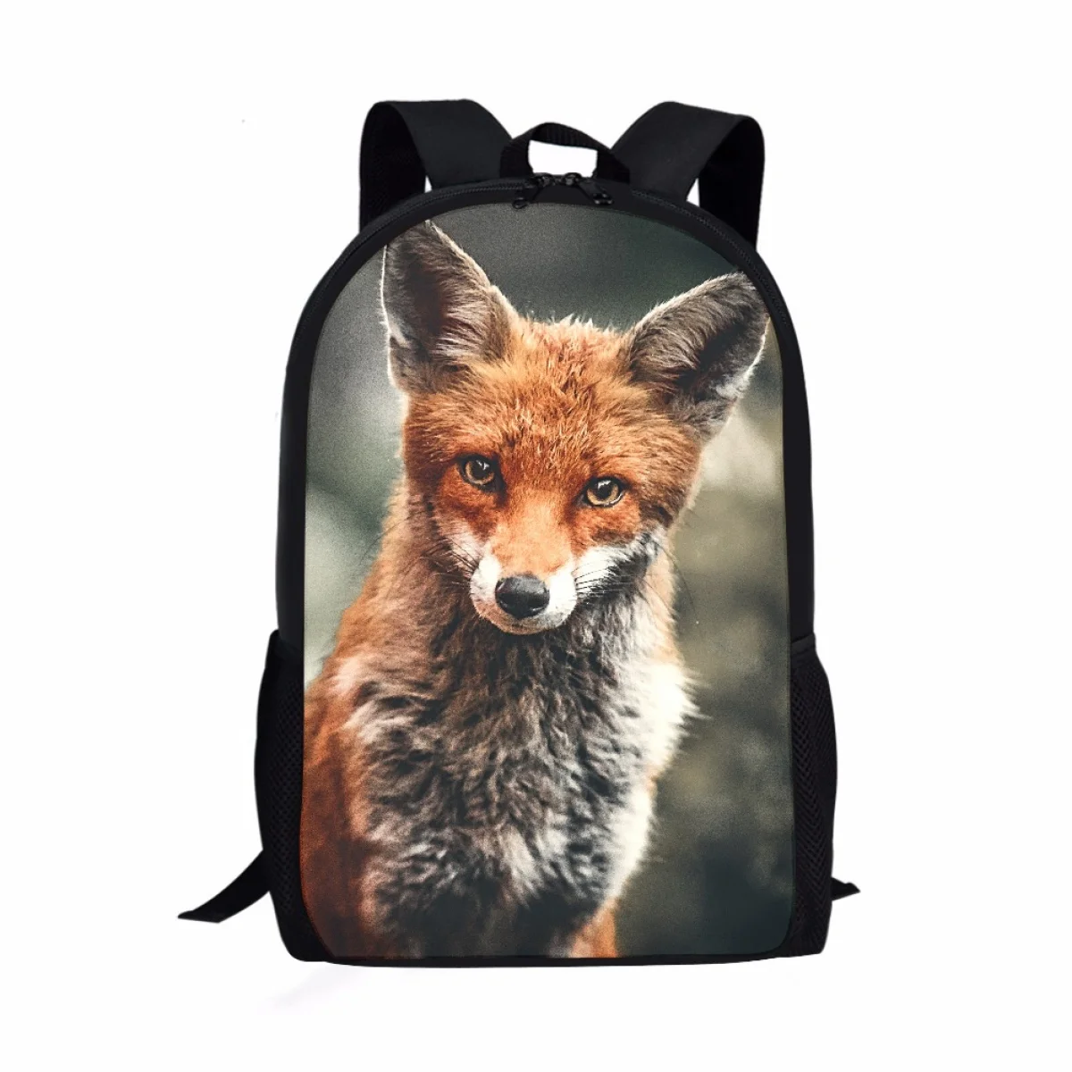 

Cute Fox 3D Print School Backpacks For Children Girls Boys Teenagers Bags Leisure Zipper Laptop Bag Simple Student Bag Mochilas