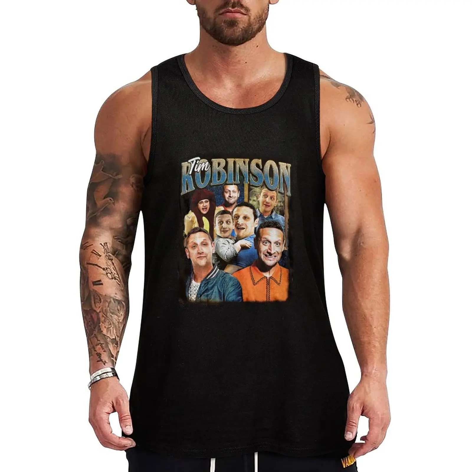 

Tim Robinson Vintage Tank Top Vintage Print Tank Top Retro Graphic Sleeveless Tee