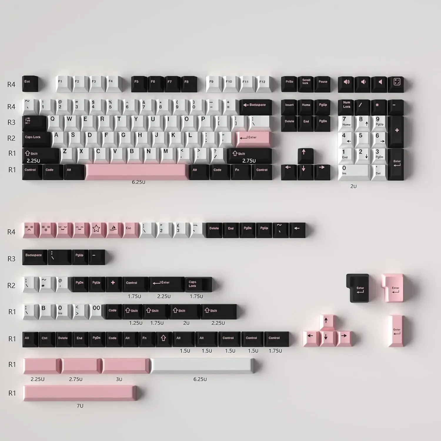 

MDA Profile Keycap set For Mechanical keyboard Olivia PBT Double Shot keycaps