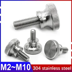 M2 M2.5 M3~M10 304 Stainless Steel Thumb Curtain Wall Glass Lock Screw Hand Knurl Step High Head Hand Tighten Adjust Screw GB834