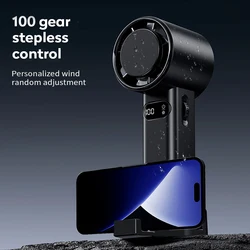Mini Portable Handheld Turbo Fan USB Rechargeable Cooling Fan Small Pocket-Sized with 100 Speed Settings for On-the-Go Relief