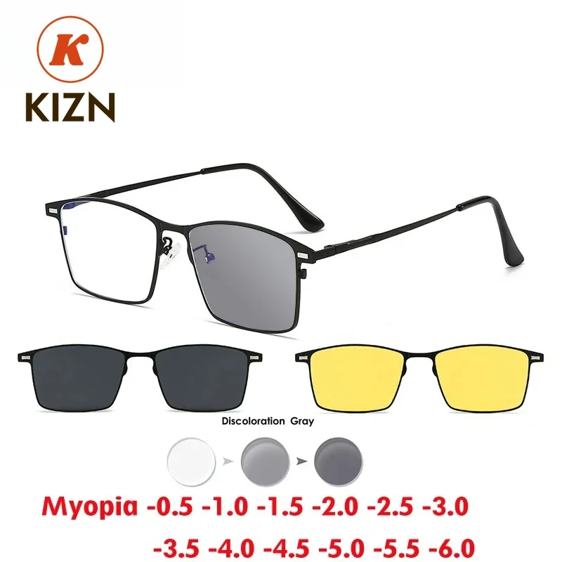 

Очки KIZN 3-в-1: фотохромные, поляризованные, для коррекции зрения (от -0.5 до -10), для мужчин и женщин, для вождения, с возможностью индивидуальной рецептурной коррекции.