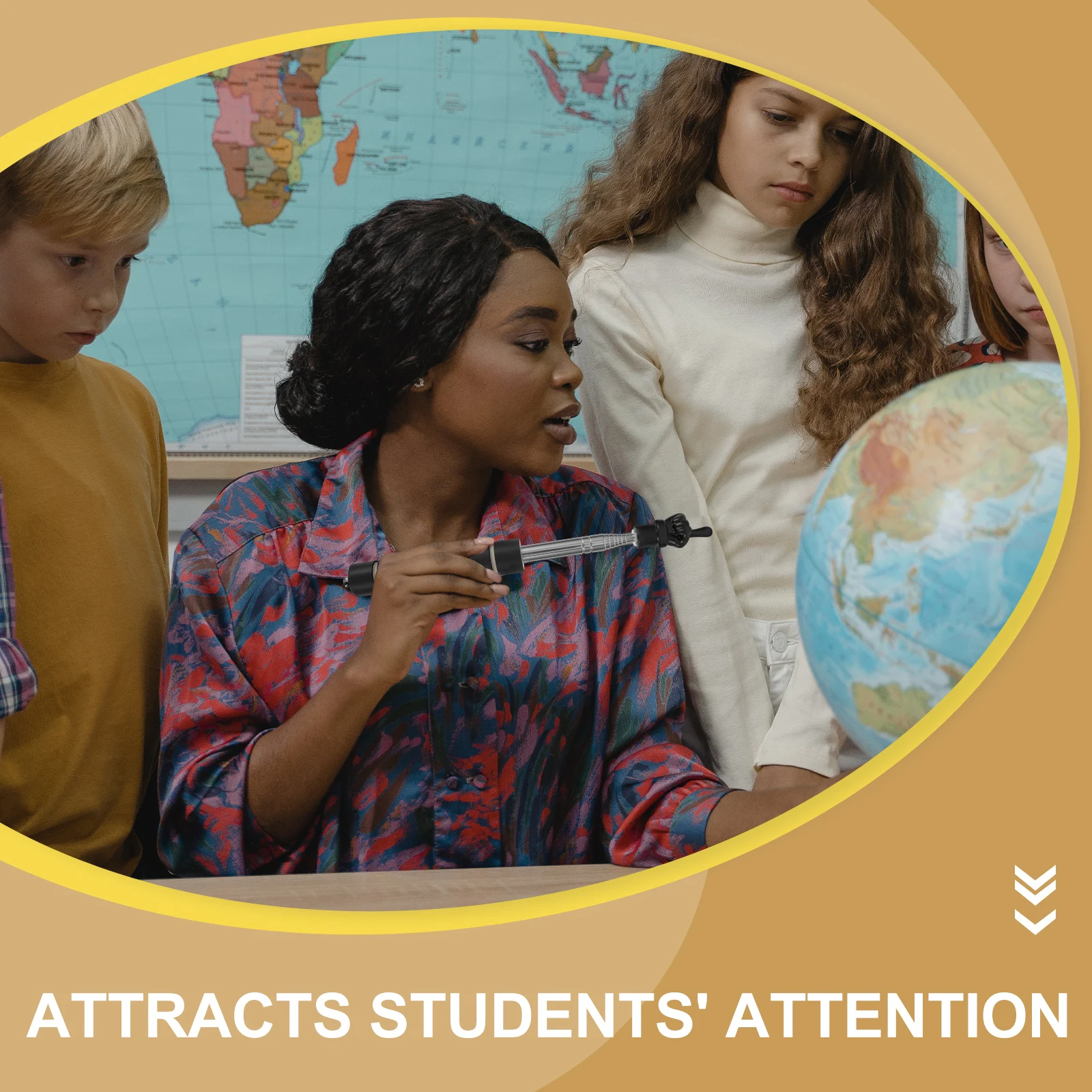 

Extendable Pointer Stainless Steel Reading Tool for Teaching Extendable Pointer Home Office Decor Blackboard Handheld Aid