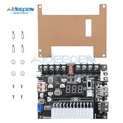 20/24 pinów ATX Power Supply Breakout Board Akrylowa obudowa zestaw adaptera adaptera złącza zasilania 3.3V/5V/12V z wyświetlaczem LED