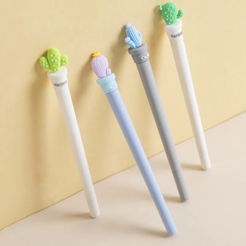 1 Piece Lytwtw's Stationery Cute Kawaii Cactus School Office Supplies Creative Sweet Pretty Lovely Funny Silicone Gel Pen