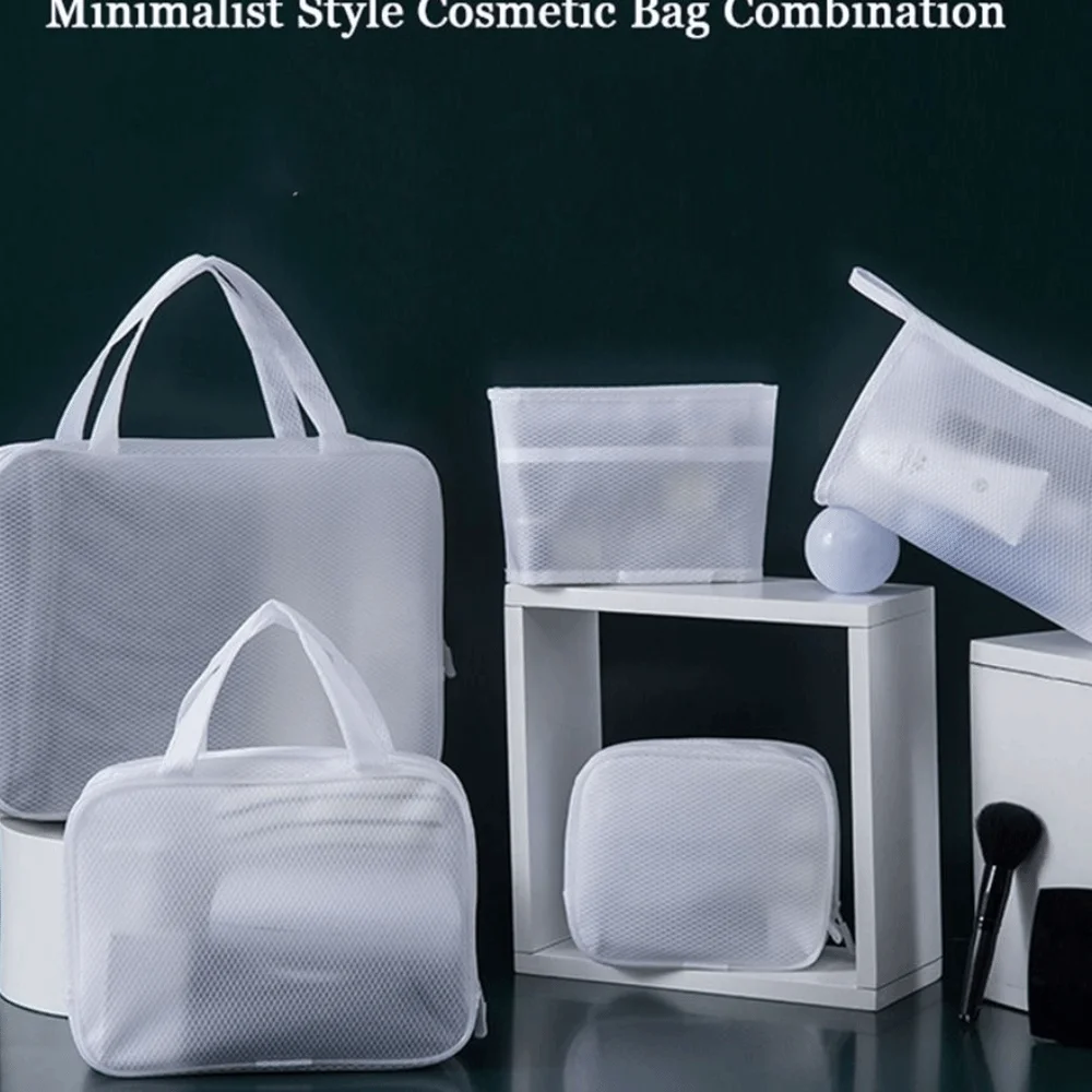 Case EVA Mesh Cloth Wash Pouch Square Bag Cosmetic Cases Mesh Cosmetic Bag Combination Makeup Bags Storage Toiletry Bag