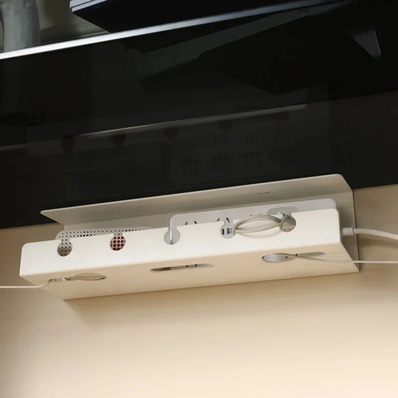 Under Desk Cable Management Tray - No-Drill Clamp Mount Power Strip Holder with Tool-Free Installation