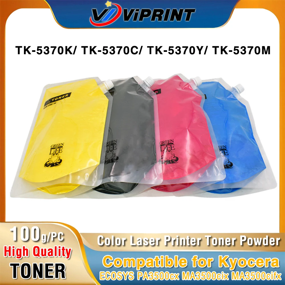 100g/PC TK-5370 Refill Toner Powder for Kyocera ECOSYS PA3500cx MA3500cix MA3500cifx Color Multifunction Printer Cartridge Reset
