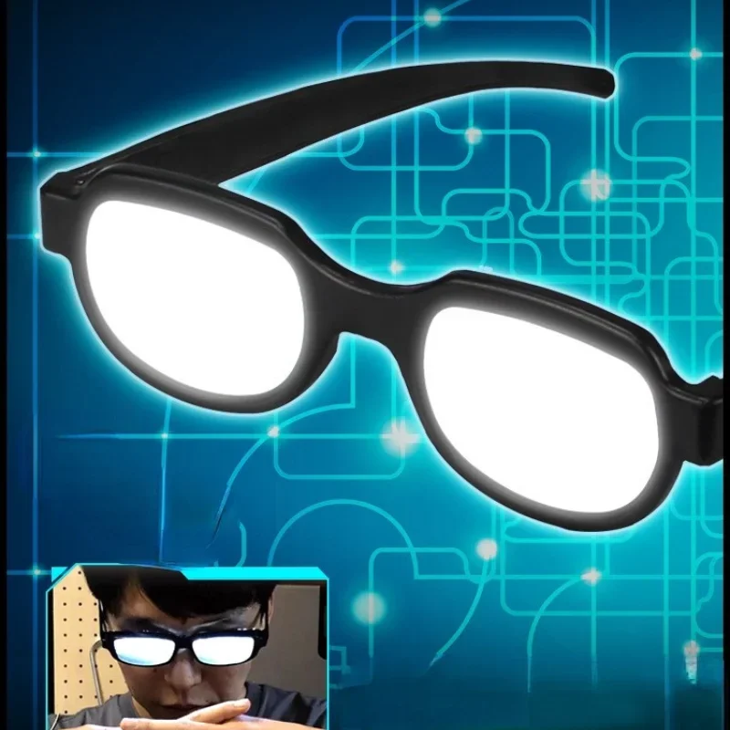 Anime Conan Edogawa Cosplay óculos engraçados LED óculos luminosos Halloween Party Costume Acessórios Adereços