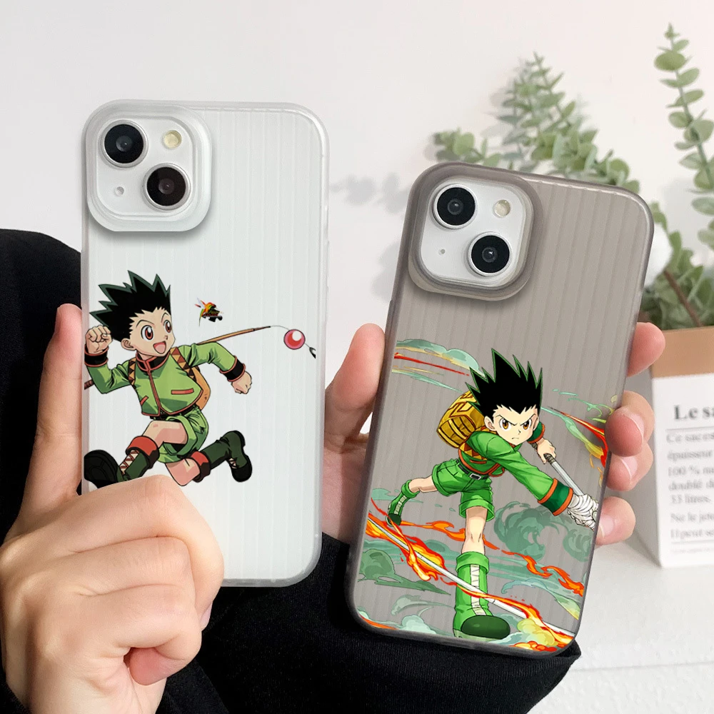 Anime Killua Hunter X Hunter Corrugated Mobile Phone Case Suitable For iPhone 15 14 Plus 13 12 11 Pro Max