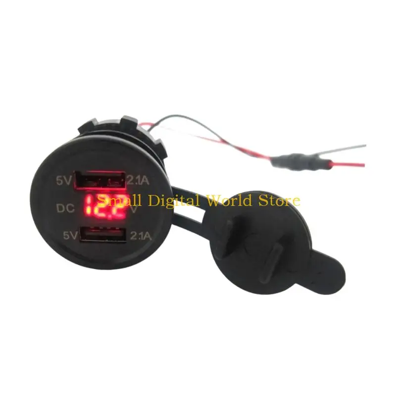 77UB Aluminum Vehicle With Double USB And Real Time Voltages Display For Phone