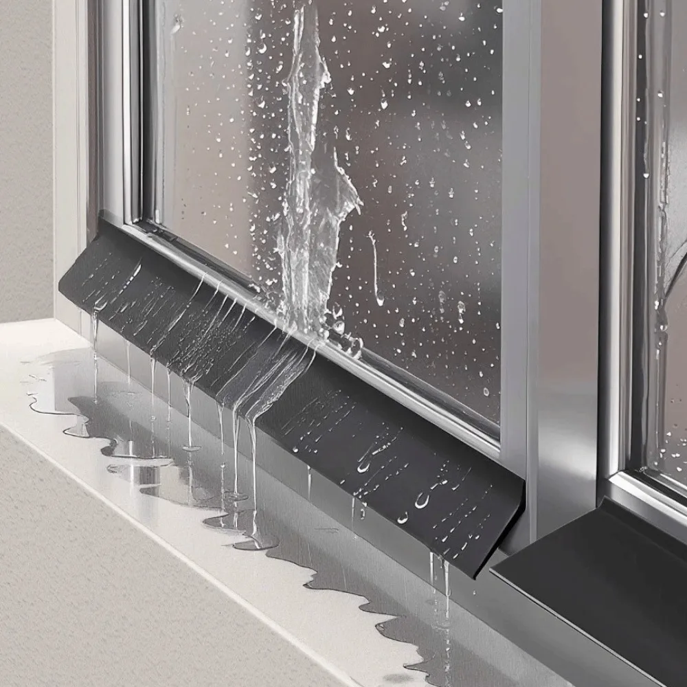 

Ainproof Water Backflow Window Water Blocking Bar Sealing Function Rubber Sealing Strip Window Edge Waterproof Waterproof Baffle