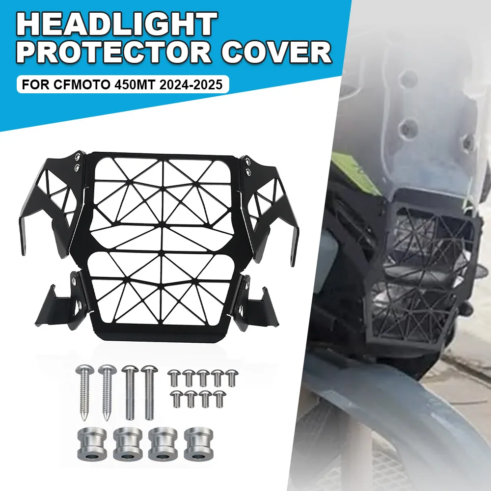 

Motorcycle Accessories Headlight Grille Protector Light Cover Protective Guard FOR CFMOTO 450MT/450-MT 2024-2025-2026 450 MT