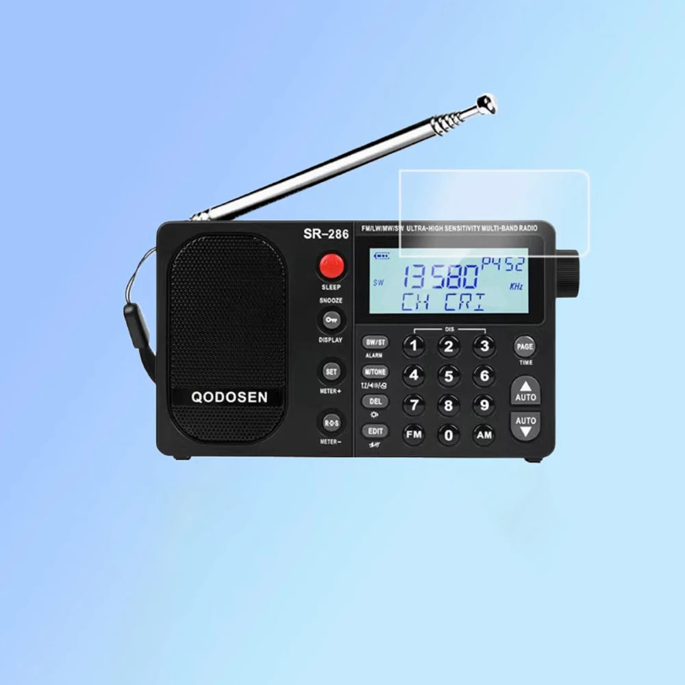 Película protectora de pantalla de vidrio templado premium a prueba de arañazos de dureza 9h para QODOSEN SR-286