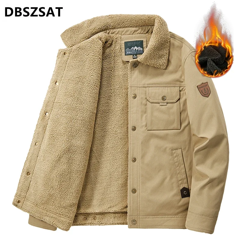 2023 Men's Casual Jacket Fashion Winter Parkas Male Fur Trench Thick Overcoat Heated Jackets Cotton Warm Coats
