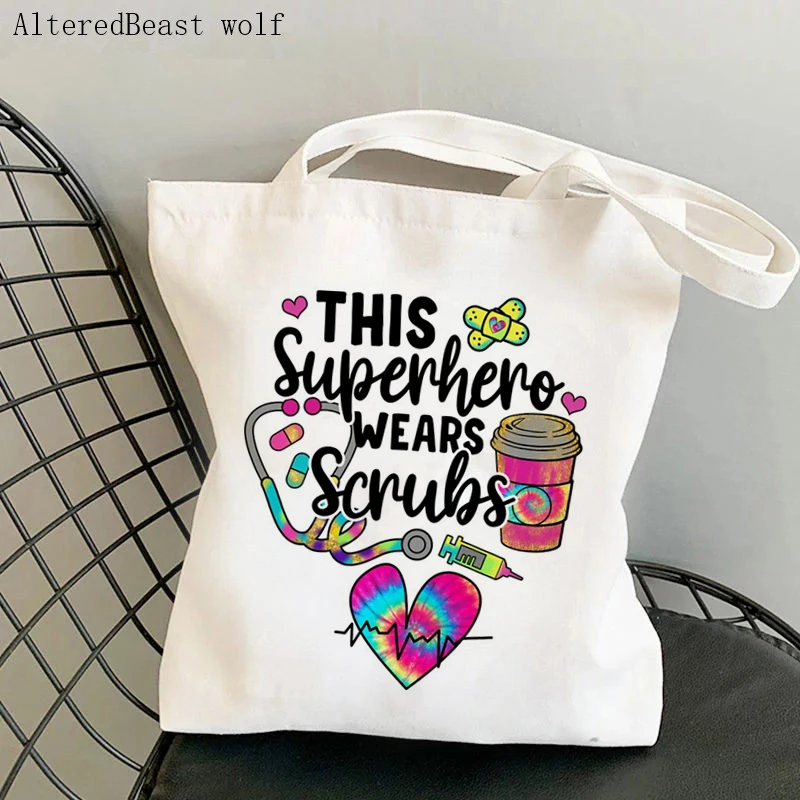 Women Shopper bag She Could change the world so she became a nurse Bag Harajuku Canvas Bag girl handbag Tote Shoulder Lady Bag