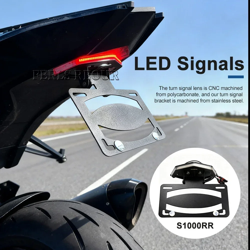 Fit For BMW S1000RR 2019 2020 2021 2022 2023 2024 LED Tail Light Rear Tail Tidy Fender Eliminator Kit