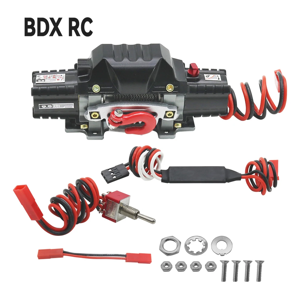 Verricello simulato automatico a doppio motore in metallo RC per auto cingolata RC 1/10 Axial SCX10 TRX4 D110 Tamiya CC01 RGT86100V2