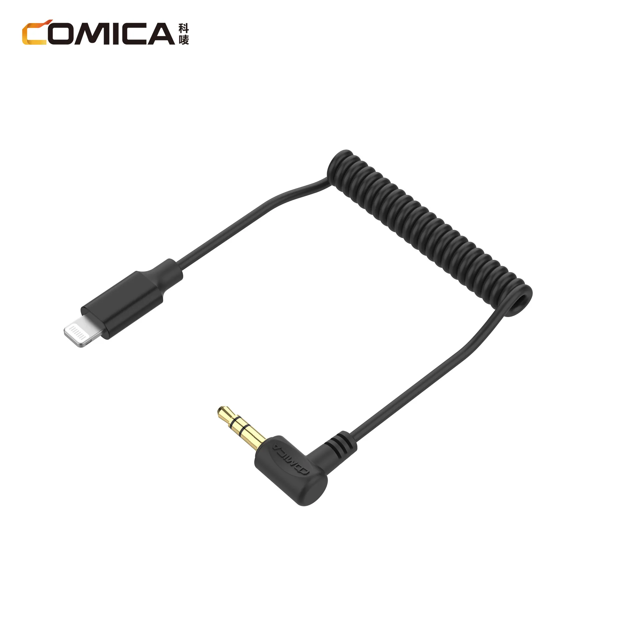 3.5mm TRS to Ligntning Audio Adapter Cable, Comica CVM-D-MI Audio Cable Compatible with All COMICA Microphones with 3.5mm TRS