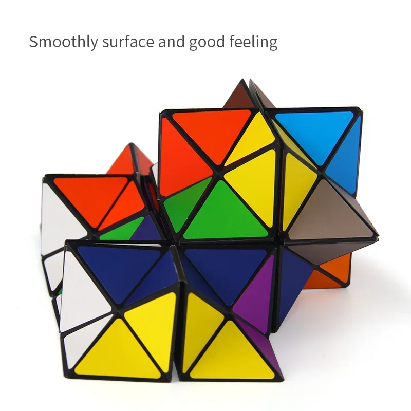 2pcs Set Colorful Folding Cube Magic Star Infinite Cube Puzzle Toy Children Kids Gift Toy Youth Adult Instruction