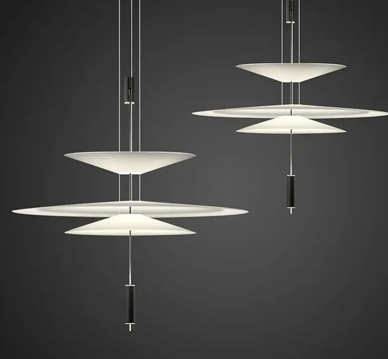 Minimalist LED Hanging Light, UFO Acrylic Chandelier for Bedroom & Living Room view 2