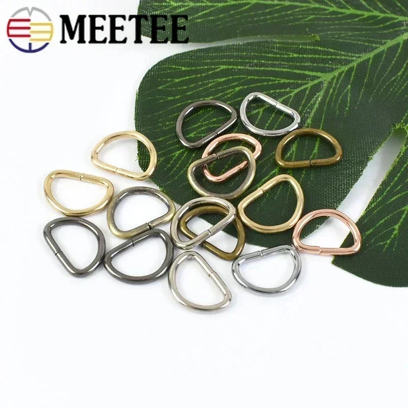 100/300Pc 10mm Metal D Ring Buckle Bag Strap Clothes Connect Clasp Dog Collar Keychain Adjust Hook DIY Craft Hardware Accessory