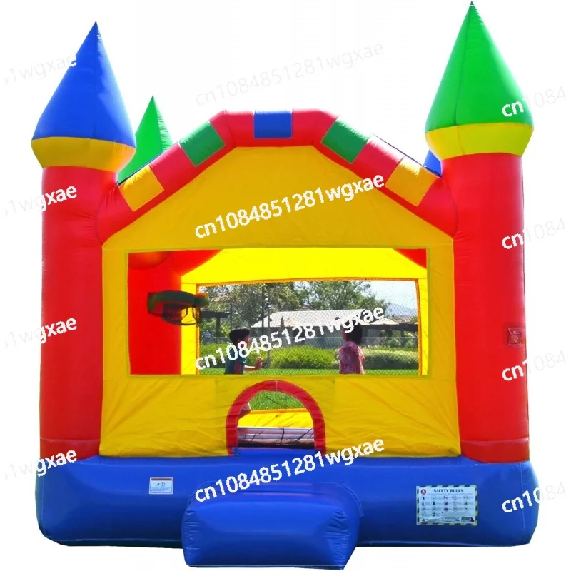 

Castle Commercial Grade Bounce House for Kids and Adults (with Blower), Basketball Hoop, Outdoor Indoor, Birthday Party, Rental