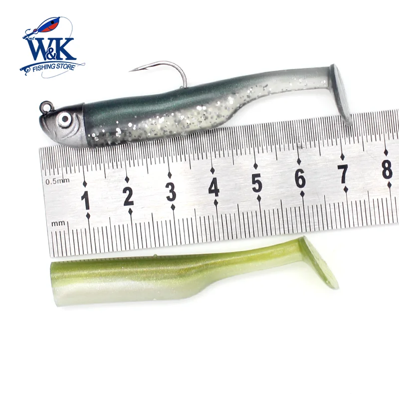 5 g JIG Head Rock Fish Lures with 6 cm Soft Bait  Seabass Island Fishing Lure for Perch Pike Swimbait Shad, and Zander with