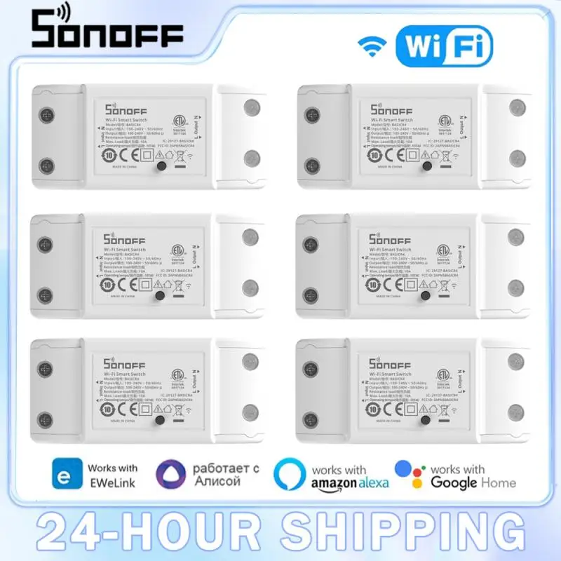 SONOFF BASICR4 WiFi Switch DIY Universal Breaker Relay Moudle Timer Smart Home Magic Switch Mode eWeLink Wireless Remote Control